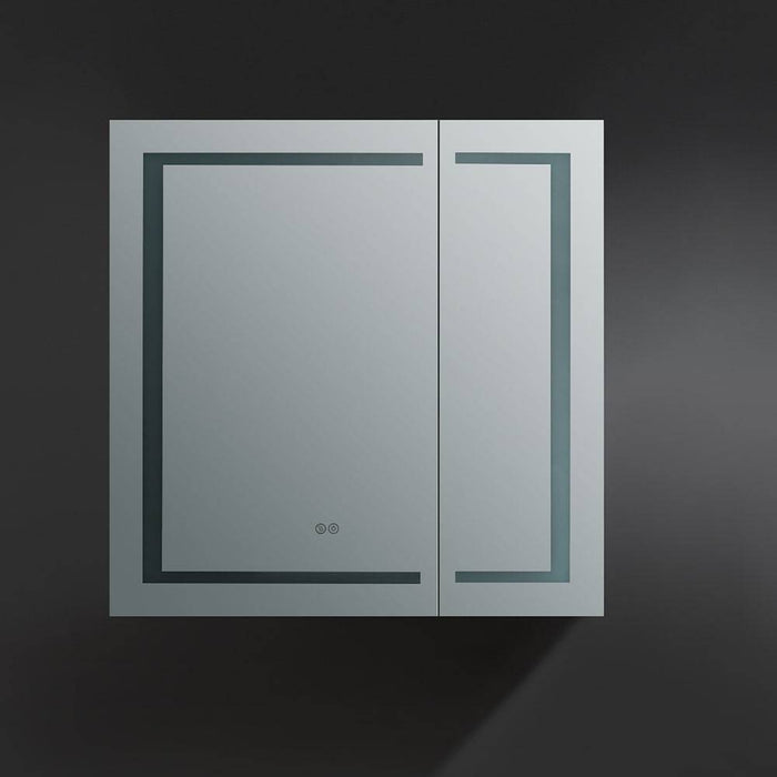 Fresca FMC023636 Spazio 36" Wide x 36" Tall Bathroom Medicine Cabinet with LED Lighting