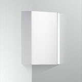 Fresca FMC5082WH Coda 14" White Corner Medicine Cabinet with Mirror Door