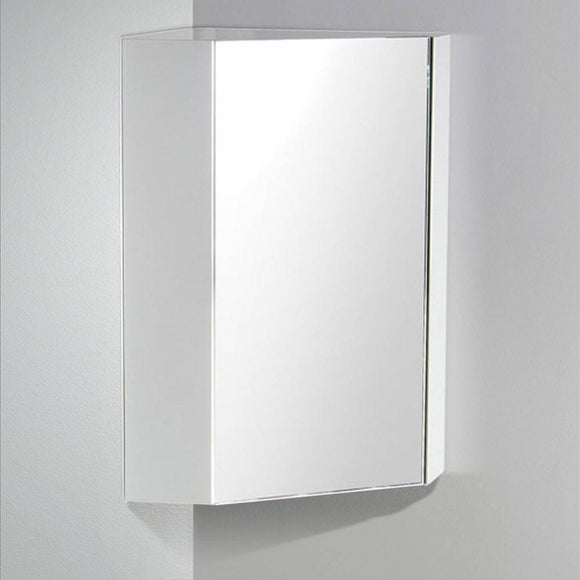 Fresca FMC5084WH Coda 18" White Corner Medicine Cabinet with Mirror Door