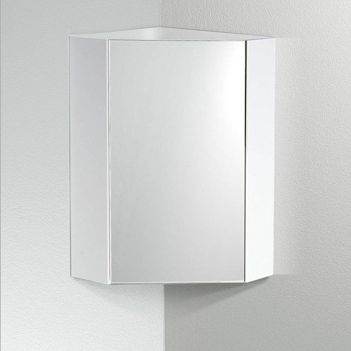 Fresca FMC5084WH Coda 18" White Corner Medicine Cabinet with Mirror Door