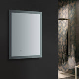 Fresca FMR012430 Angelo 24" Wide x 30" Tall Bathroom Mirror with Halo Style LED Lighting and Defogger
