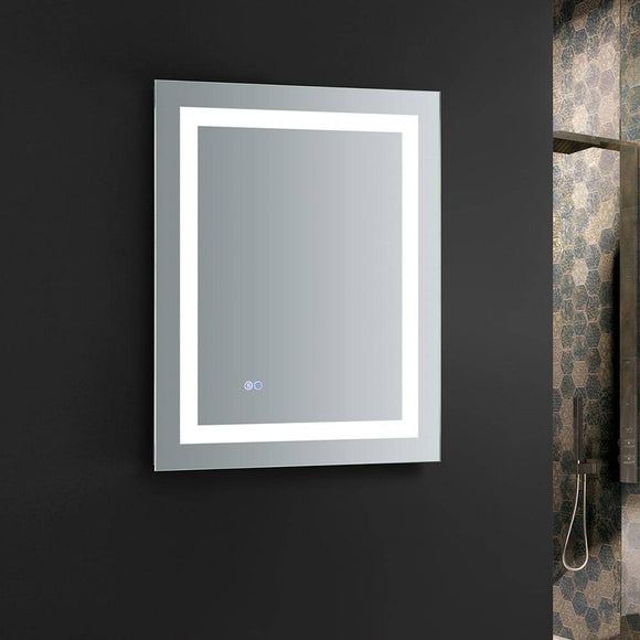 Fresca FMR022430 Santo 24" Wide x 30" Tall Bathroom Mirror with LED Lighting and Defogger