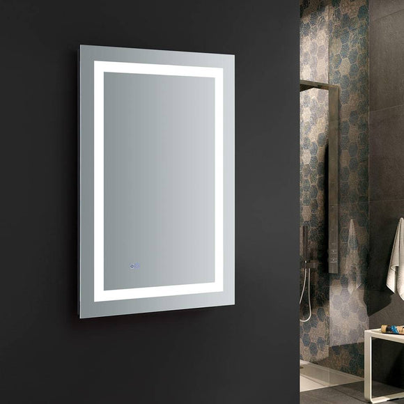 Fresca FMR022436 Santo 24" Wide x 36" Tall Bathroom Mirror with LED Lighting and Defogger