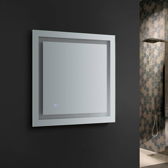 Fresca FMR023030 Santo 30" Wide x 30" Tall Bathroom Mirror with LED Lighting