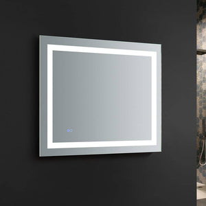 Fresca FMR023630 Santo 36" Wide x 30" Tall Bathroom Mirror with LED Lighting and Defogger
