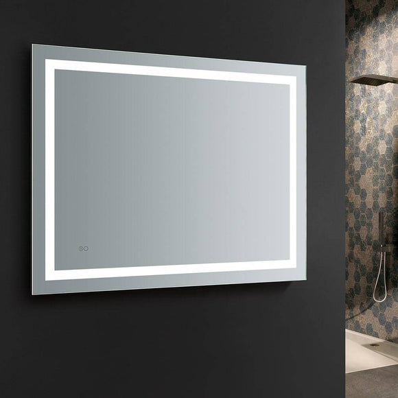 Fresca FMR024836 Santo 48" Wide x 36" Tall Bathroom Mirror with LED Lighting and Defogger