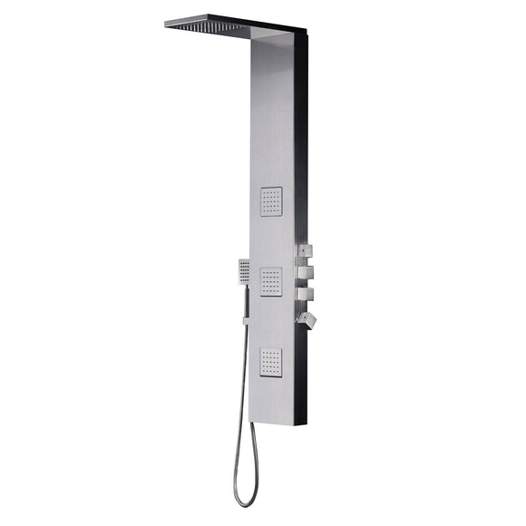 Fresca FSP8011BS Modena Stainless Steel (Brushed Silver) Thermostatic Shower Massage Panel