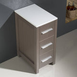Fresca FST6212GO Torino 12" Gray Oak Bathroom Linen Side Cabinet
