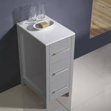 Fresca FST6212GR Torino 12" Gray Bathroom Linen Side Cabinet