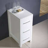 Fresca FST6212WH Torino 12" White Bathroom Linen Side Cabinet