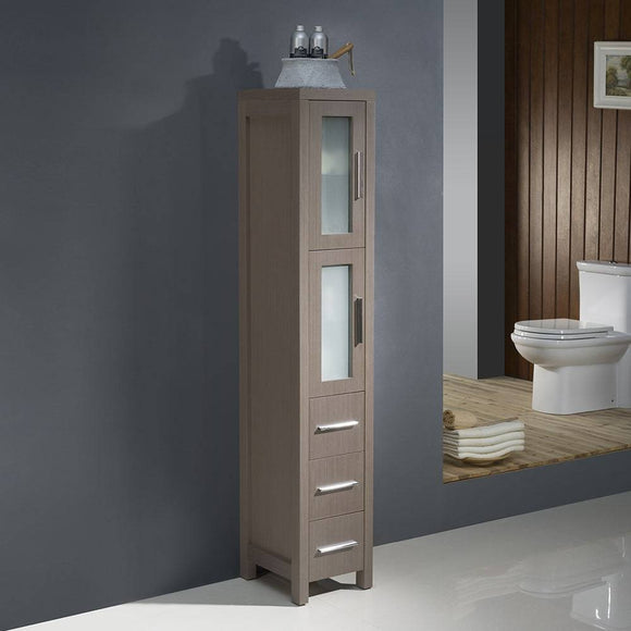 Fresca FST6260GO Torino Gray Oak Tall Bathroom Linen Side Cabinet