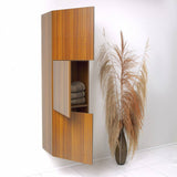 Fresca FST8090TK Bathroom Linen Side Cabinet with 3 Large Storage Areas in Teak