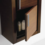 Fresca FST8140WG Allier Wenge Brown Bathroom Linen Side Cabinet with 2 Doors