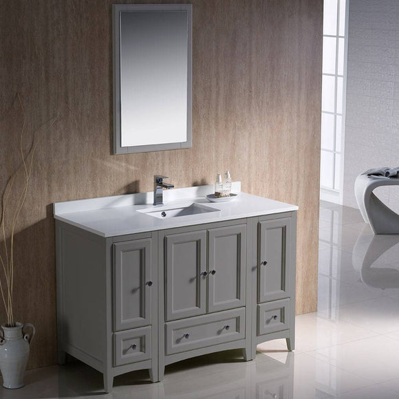 Fresca FVN20-122412GR Oxford 48" Gray Traditional Bathroom Vanity