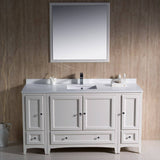 Fresca FVN20-123612AW Oxford 60" Antique White Traditional Bathroom Vanity