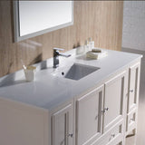 Fresca FVN20-123612AW Oxford 60" Antique White Traditional Bathroom Vanity
