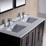 Fresca FVN20-2424ES Oxford 48" Espresso Traditional Double Sink Bathroom Vanity