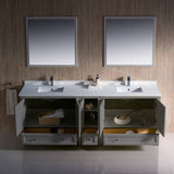 Fresca FVN20-361236GR Oxford 84" Gray Traditional Double Sink Bathroom Vanity