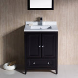 Fresca FVN2024ES Oxford 24" Espresso Traditional Bathroom Vanity