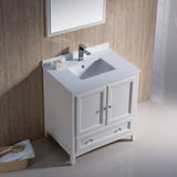 Fresca FVN2030AW Oxford 30" Traditional Bathroom Vanity in Antique White