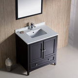 Fresca FVN2030ES Oxford 30" Traditional Bathroom Vanity in Espresso