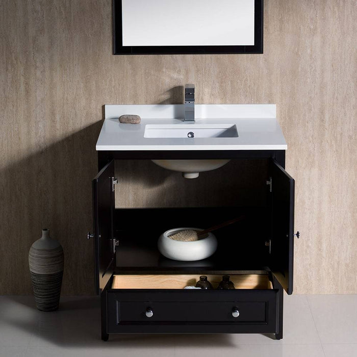 Fresca FVN2030ES Oxford 30" Traditional Bathroom Vanity in Espresso