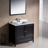 Fresca FVN2036ES Oxford 36" Espresso Traditional Bathroom Vanity