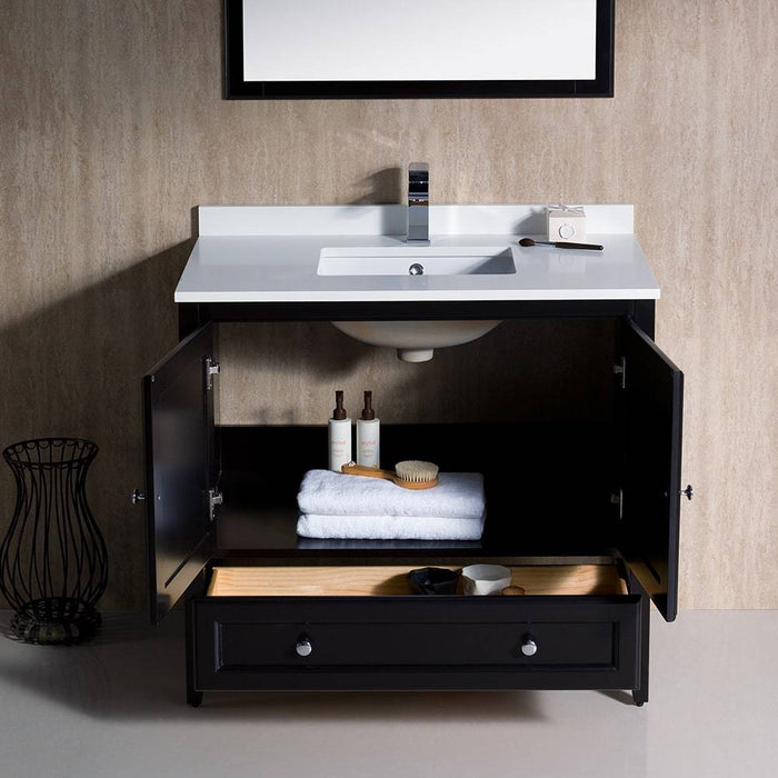 Fresca FVN2036ES Oxford 36" Traditional Bathroom Vanity in Espresso