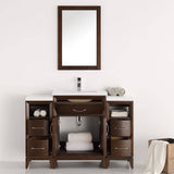 Fresca FVN21-122412AC Cambridge 48" Antique Coffee Traditional Bathroom Vanity with Mirror