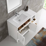 Fresca FVN21-3012WH Cambridge 42" White Traditional Bathroom Vanity with Mirror