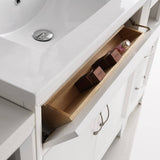 Fresca FVN21-96WH Cambridge 96" White Double Sink Traditional Bathroom Vanity with Mirrors