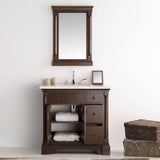 Fresca FVN2236AC Kingston 37" Antique Coffee Traditional Bathroom Vanity with Mirror