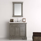 Fresca FVN2236SA Kingston 37" Antique Silver Traditional Bathroom Vanity with Mirror