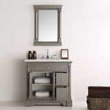 Fresca FVN2236SA Kingston 37" Antique Silver Traditional Bathroom Vanity with Mirror