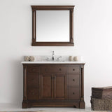 Fresca FVN2248AC Kingston 49" Antique Coffee Traditional Bathroom Vanity with Mirror