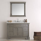 Fresca FVN2248SA Kingston 49" Antique Silver Traditional Bathroom Vanity with Mirror
