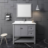 Fresca FVN2340GR Manchester 42" Gray Traditional Bathroom Vanity with Mirror
