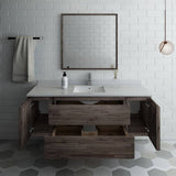 Fresca FVN31-123612ACA Formosa 60" Wall Hung Single Sink Modern Bathroom Vanity with Mirror