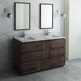 Fresca FVN31-241224ACA-FC Formosa 60" Floor Standing Double Sink Modern Bathroom Vanity with Mirrors