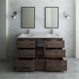 Fresca FVN31-241224ACA-FC Formosa 60" Floor Standing Double Sink Modern Bathroom Vanity with Mirrors
