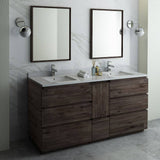 Fresca FVN31-301230ACA-FC Formosa 72" Floor Standing Double Sink Modern Bathroom Vanity with Mirrors