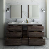 Fresca FVN31-301230ACA-FC Formosa 72" Floor Standing Double Sink Modern Bathroom Vanity with Mirrors