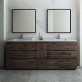 Fresca FVN31-361236ACA-FC Formosa 84" Floor Standing Double Sink Modern Bathroom Vanity with Mirrors