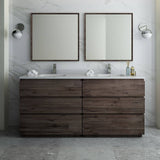 Fresca FVN31-3636ACA-FC Formosa 72" Floor Standing Double Sink Modern Bathroom Vanity with Mirrors