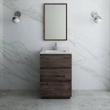 Fresca FVN3124ACA-FC Formosa 24" Floor Standing Modern Bathroom Vanity with Mirror