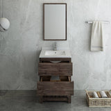 Fresca FVN3124ACA-FS Formosa 24" Floor Standing Modern Bathroom Vanity with Open Bottom & Mirror