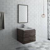 Fresca FVN3124ACA Formosa 24" Wall Hung Modern Bathroom Vanity with Mirror