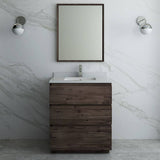 Fresca FVN3130ACA-FC Formosa 30" Floor Standing Modern Bathroom Vanity with Mirror in Acacia