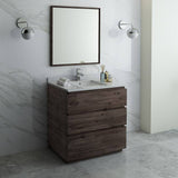 Fresca FVN3136ACA-FC Formosa 36" Floor Standing Modern Bathroom Vanity with Mirror