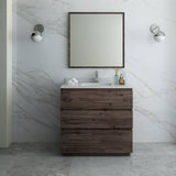 Fresca FVN3136ACA-FC Formosa 36" Floor Standing Modern Bathroom Vanity with Mirror